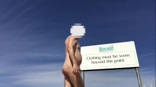 beach nude naked hairy walking