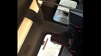 dick flash on train