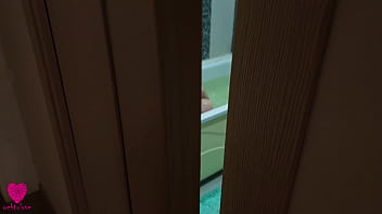 caught brother for masturbation in the bathroom and took his virginity