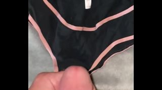 cumming on used bra panty