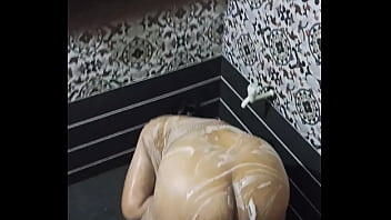 watch village girl bathing outside on hidden camera