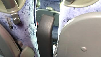 panty masturbation on a bus