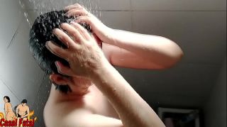 nude hairy wife shower