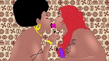 lesbian sex video in an island cartoon