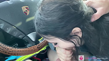 old man shows cock in car