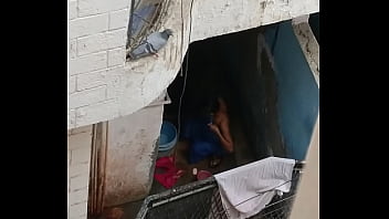 aunty bathing nude