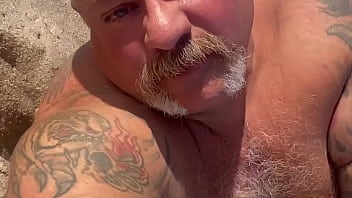 old white man drinking cum