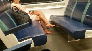 candid wedge heels on train