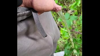 teen pissing out door tubes