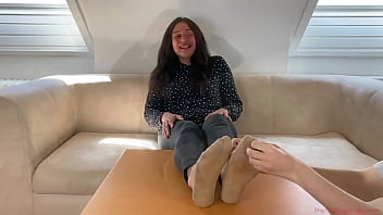 nylon foot ticklish