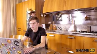 russian mother blonde kitchen fuck