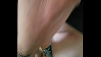 blonde cell phone blowjob