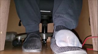sniffing_sexy_feet_under_desk