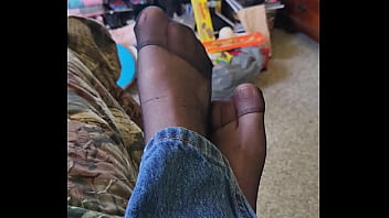 pantyhose feet tease