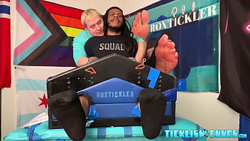 fat black feet tickled