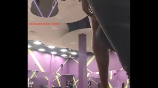 ebony treadmill workout porn